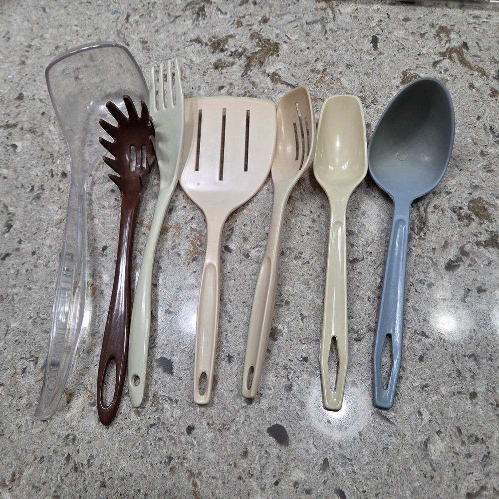 Vintage Kitchen Utensil Lot 7pc Foley Ensar Melamine‎ King Kraft Collectible